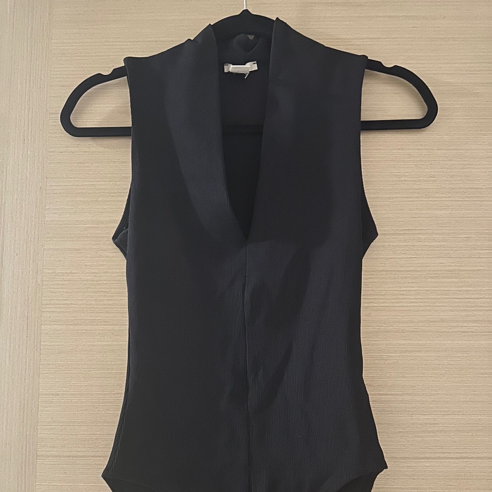 H&M Black V-neck Bodysuit
